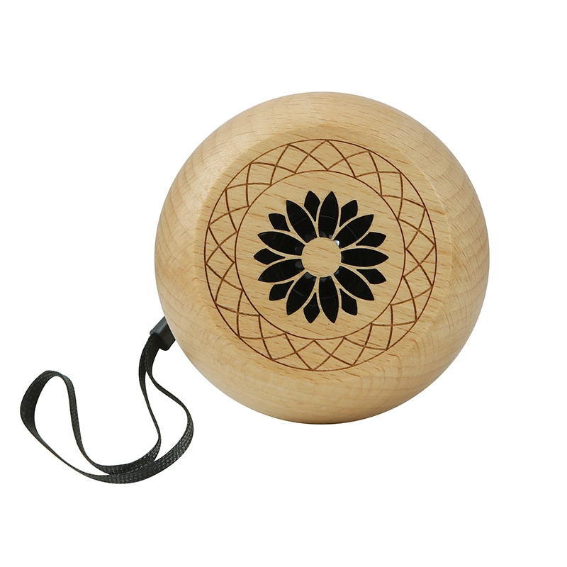 Factory Discount Price Wooden Mini Round Wireless Bluetooths Speaker