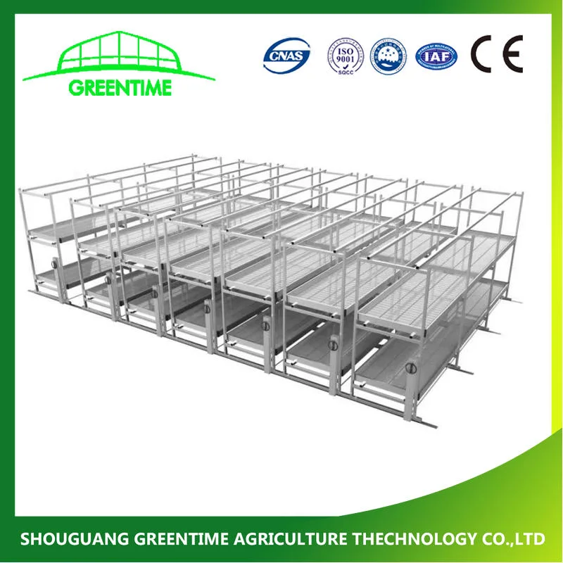 4X8 FT Customized Medical Plants Verical Grow Rack Multi Tier Mobile Flood Rolling Bench Table