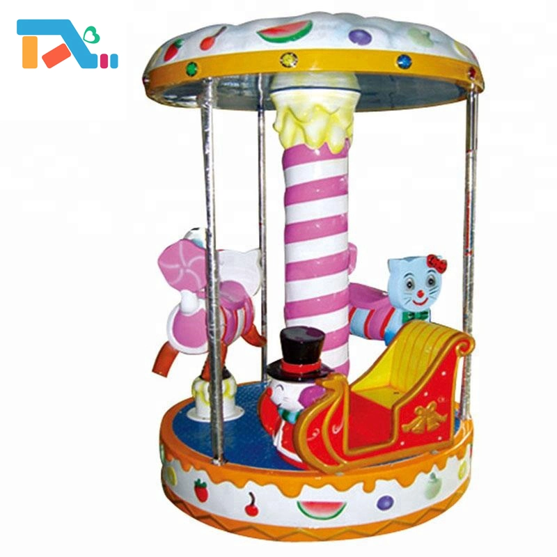 Amusement Park Ride Equipment 3 Seats Carousel for Children Amusement Park Carousel