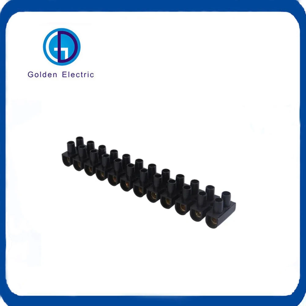 12way X3 Series U Type 10A Electrical Terminal Connector Strip 12p Terminal Block with PE Material