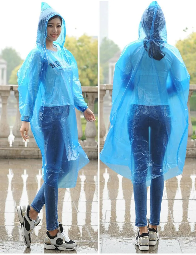 Best Seller Logo Printed Disposable Raincoat, Rain Poncho Anti Virus Protective Suits