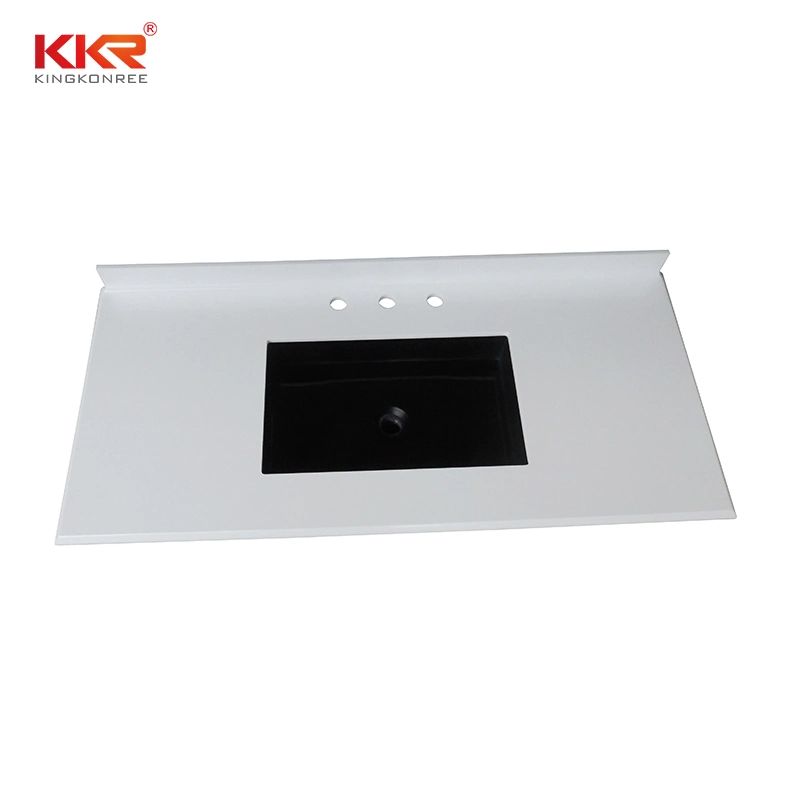 Kkr Solid Surface Bathroom Stone Furniture Top Customized Countertop