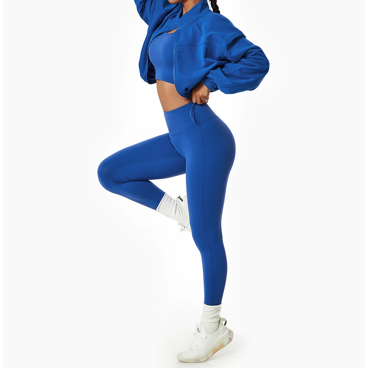 Women Long Sleeve Outdoor Casual Running Training Loose Zipper Coats Gym Fitness Yoga Wear