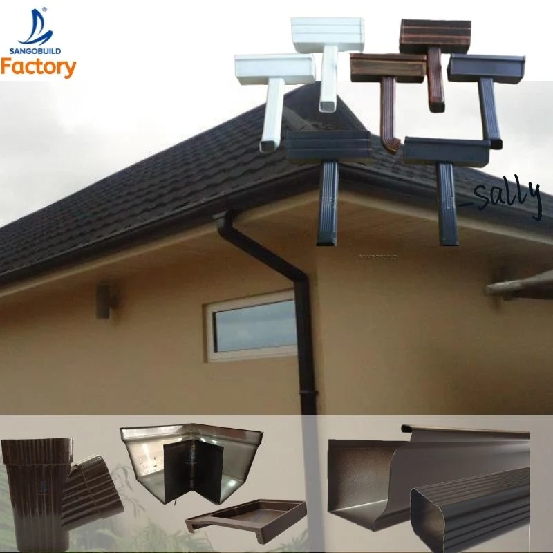 Friendly Budget Aluminum Gutter Price Palau Roof Drain K Style Aluminum Rain Gutters for Any Roof Waterproof