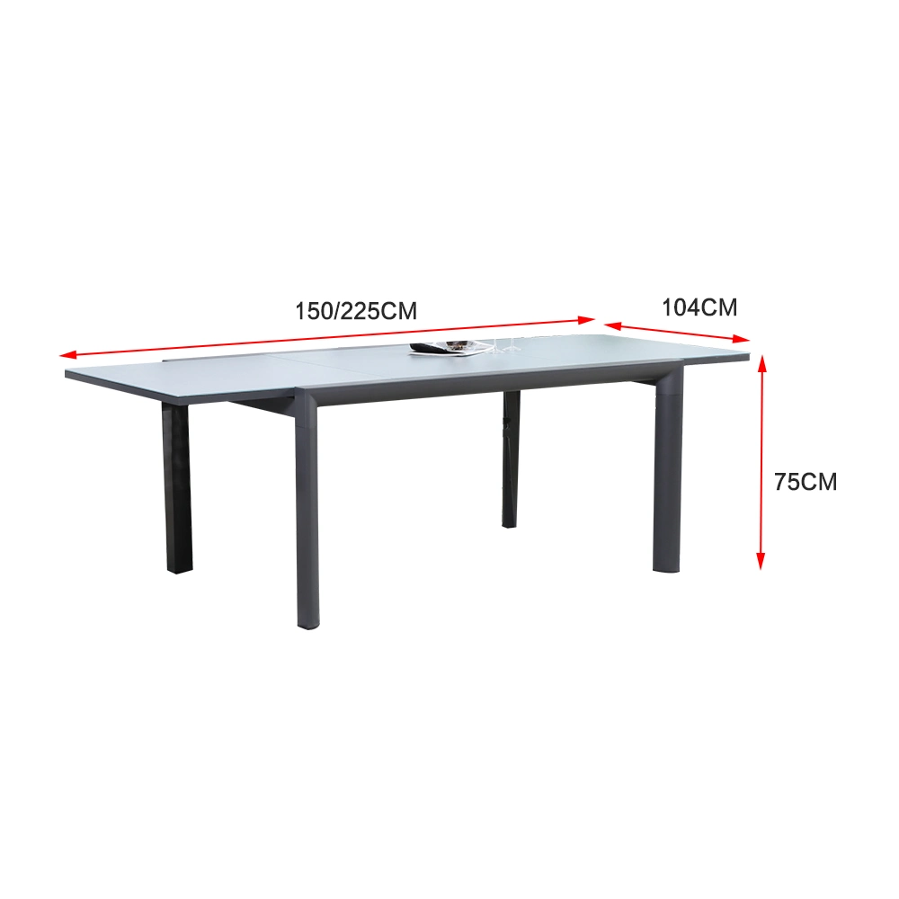 Metal Extensible OEM Foshan Hotel Furniture Outdoor Dining Table Set with Cheap Price