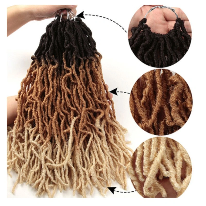 Vague d'eau de l'extension de la mèche de cheveux en crochet de haute qualité Wigs de Braid synthétique pour femmes noires