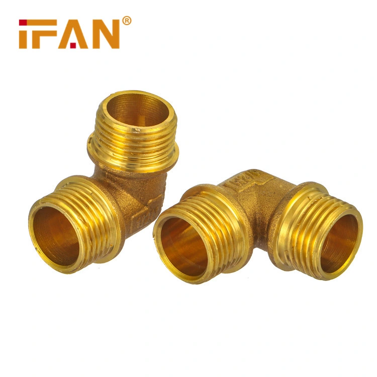 Ifan Customized Plumbing Sanitary Male Thread Elbow 20-32mm Brass Elbow Fittings