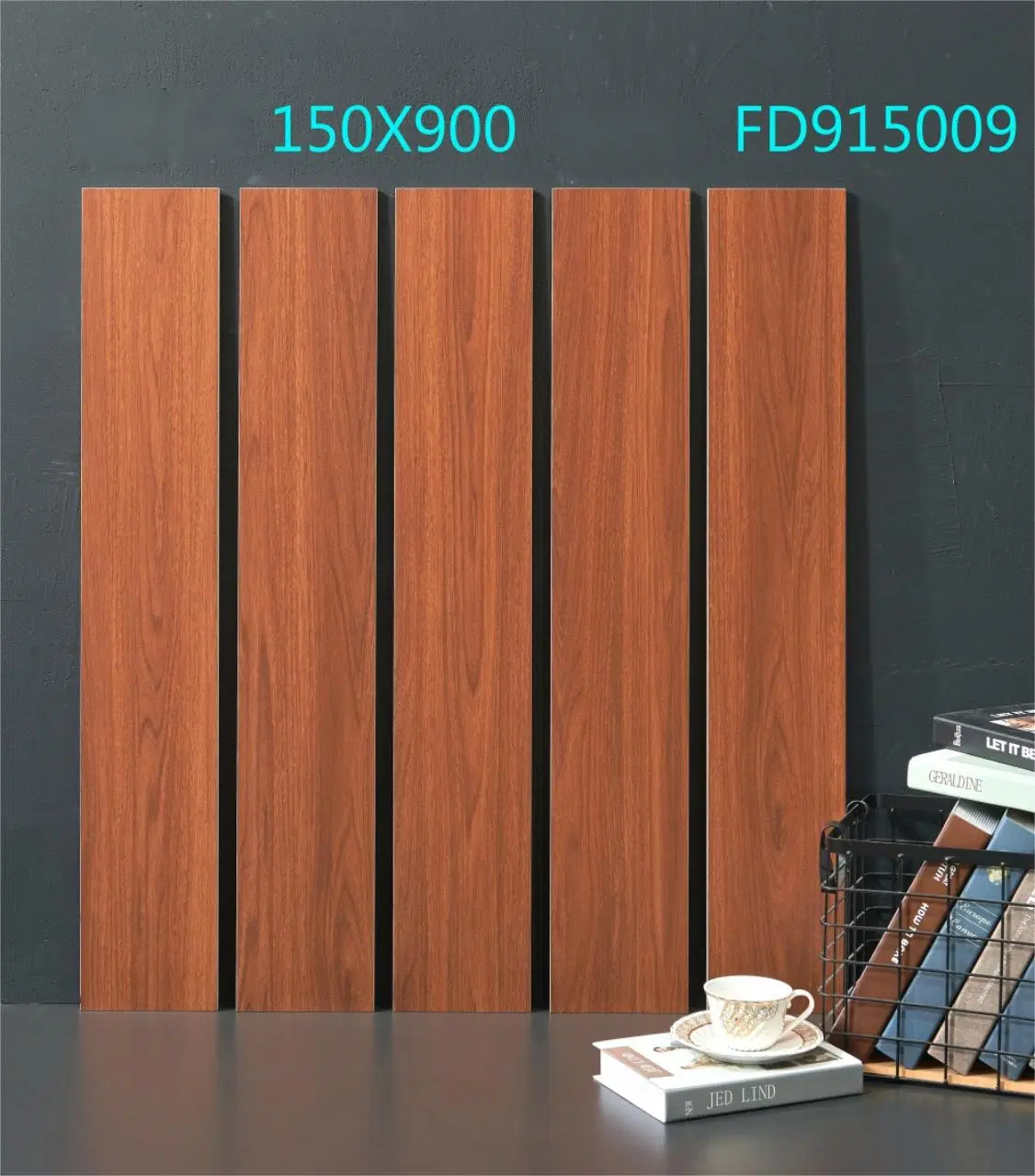 Popular 150X900 Glazed Ceramic Indoor Wood Tile for Living Room