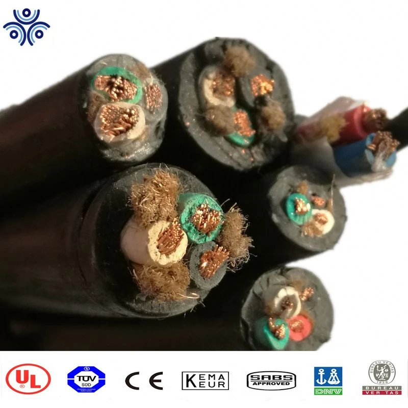 Soow cable de alimentación portátil 4c 12 AWG 600V Negro Chaqueta