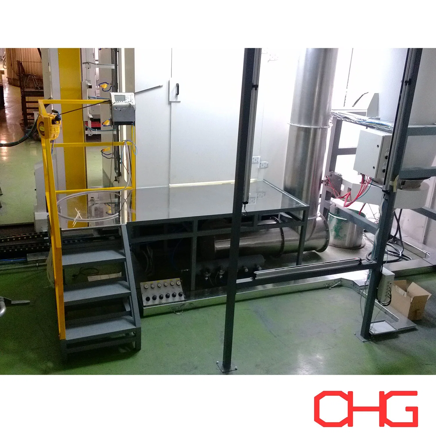 Top Powder Coating Line with PVC Spray Booth and Pretreatment Power Wash