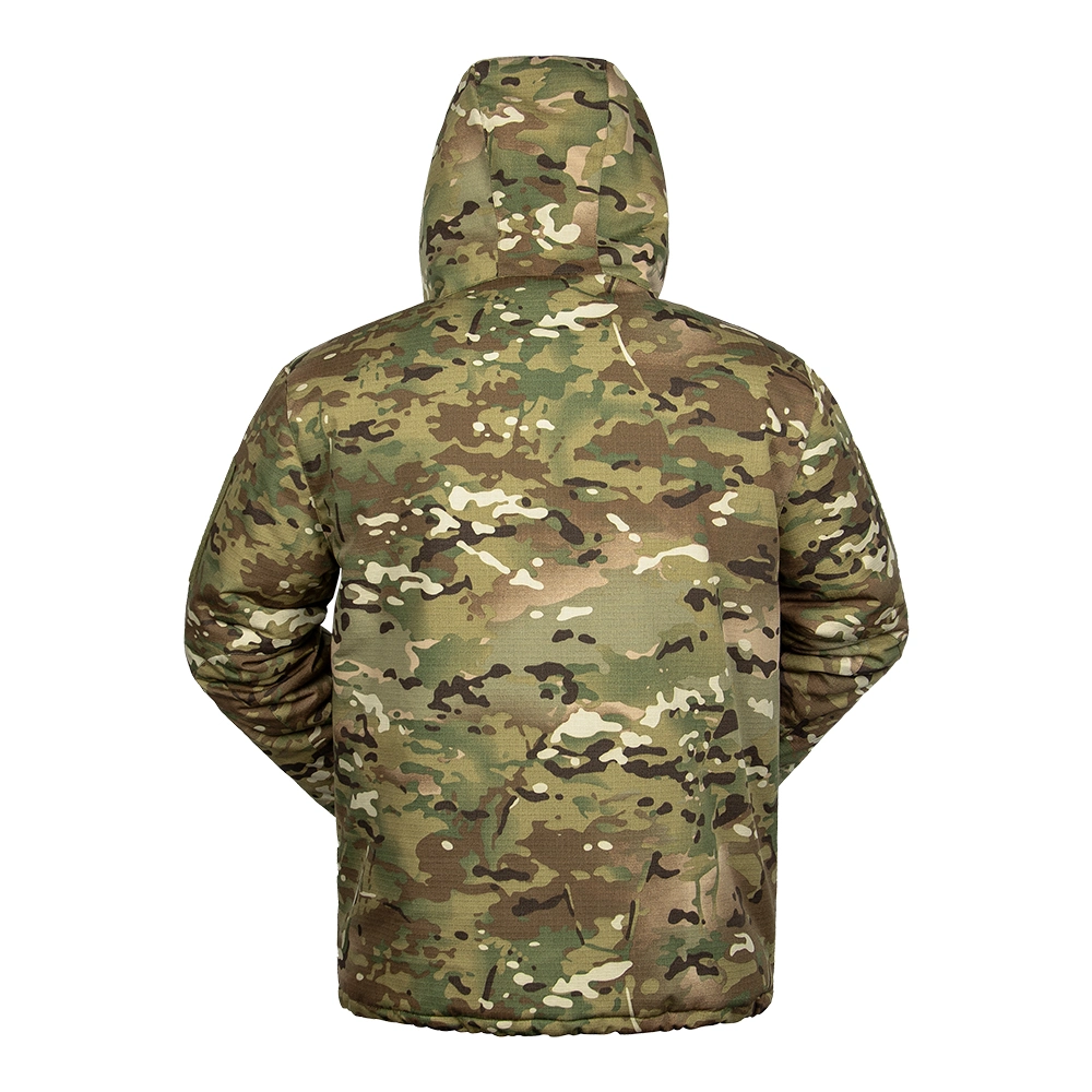 Veste tactique coupe-vent à capuche pour hommes, imperméable, chaude et adaptée à la randonnée et à la chasse.