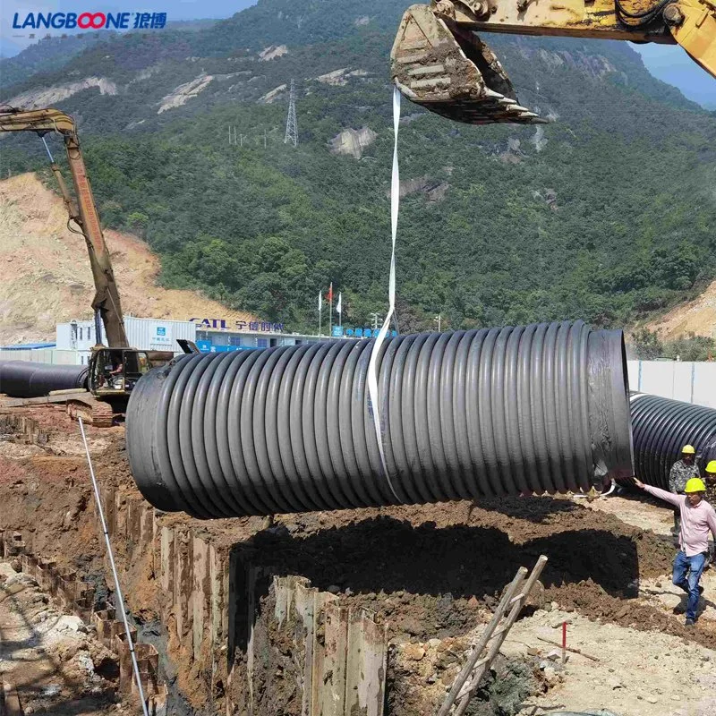 Buried Type B HDPE Wall Winding Corrugated Pipe Krah Drainage Pipe