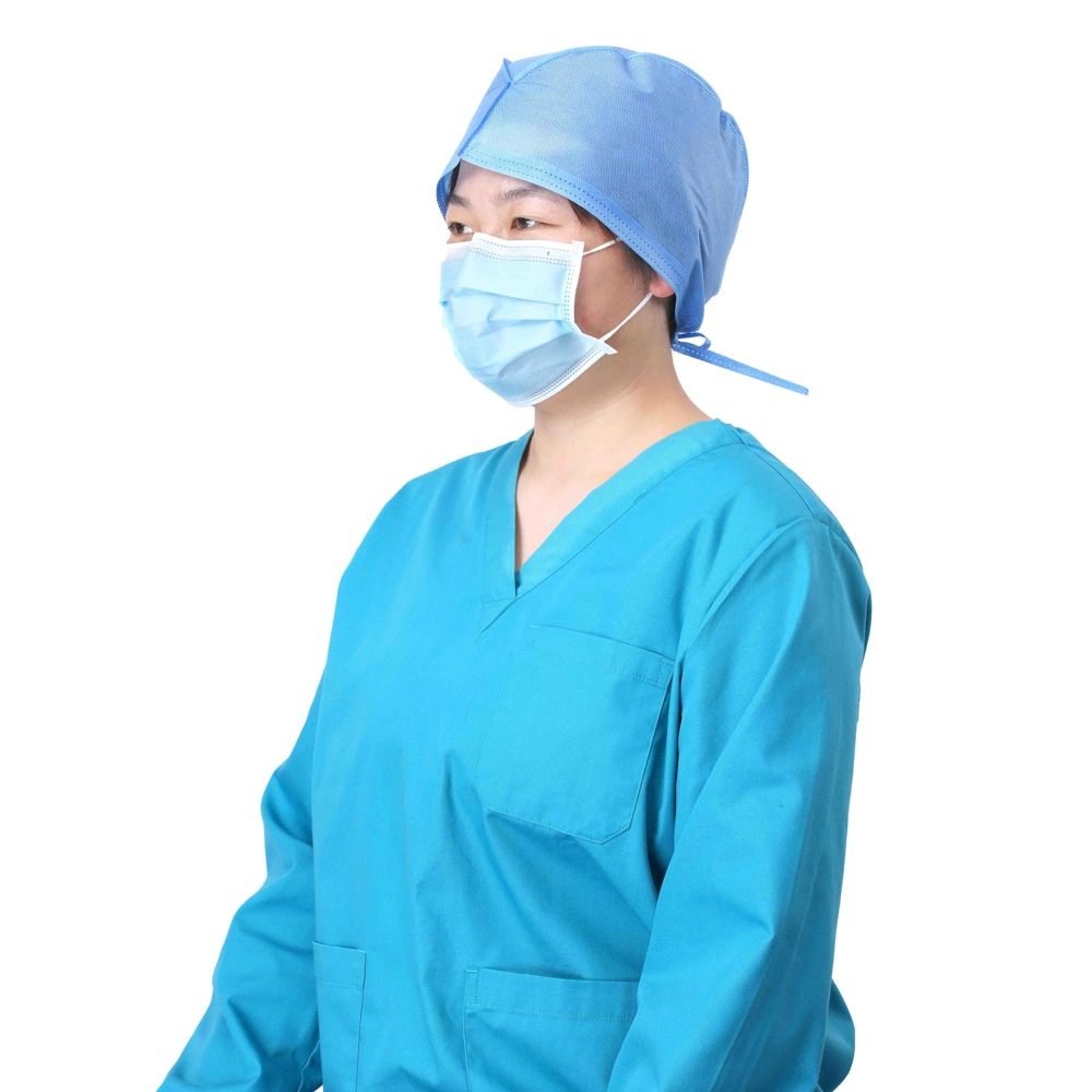 Disposable SMS+Non-Woven Doctor Cap with Back Ties/Earloop