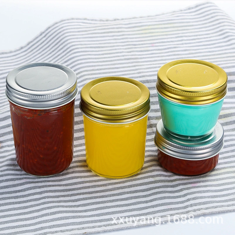 Wholesale/Supplier Recycled 200ml 300ml 500ml Caviar Jelly Berry Fermenting Jam Jar Glass with Metal Cover