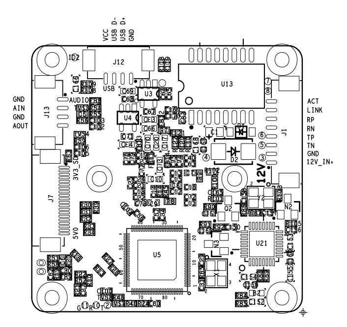 MStar Ingenic 2MP 1080p H. 265 módulo de placa PCBA de cámara IP CCTV de Sony