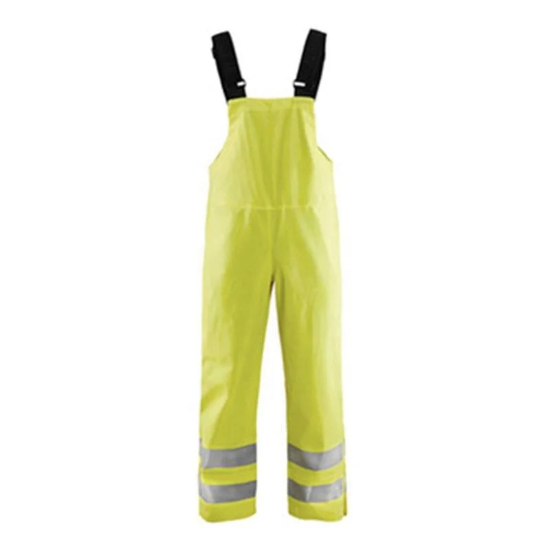 Babero de alta visibilidad Pantalón Impermeable de seguridad de trabajo Hi Vis reflectante resistente al agua Mono de trabajo para hombres