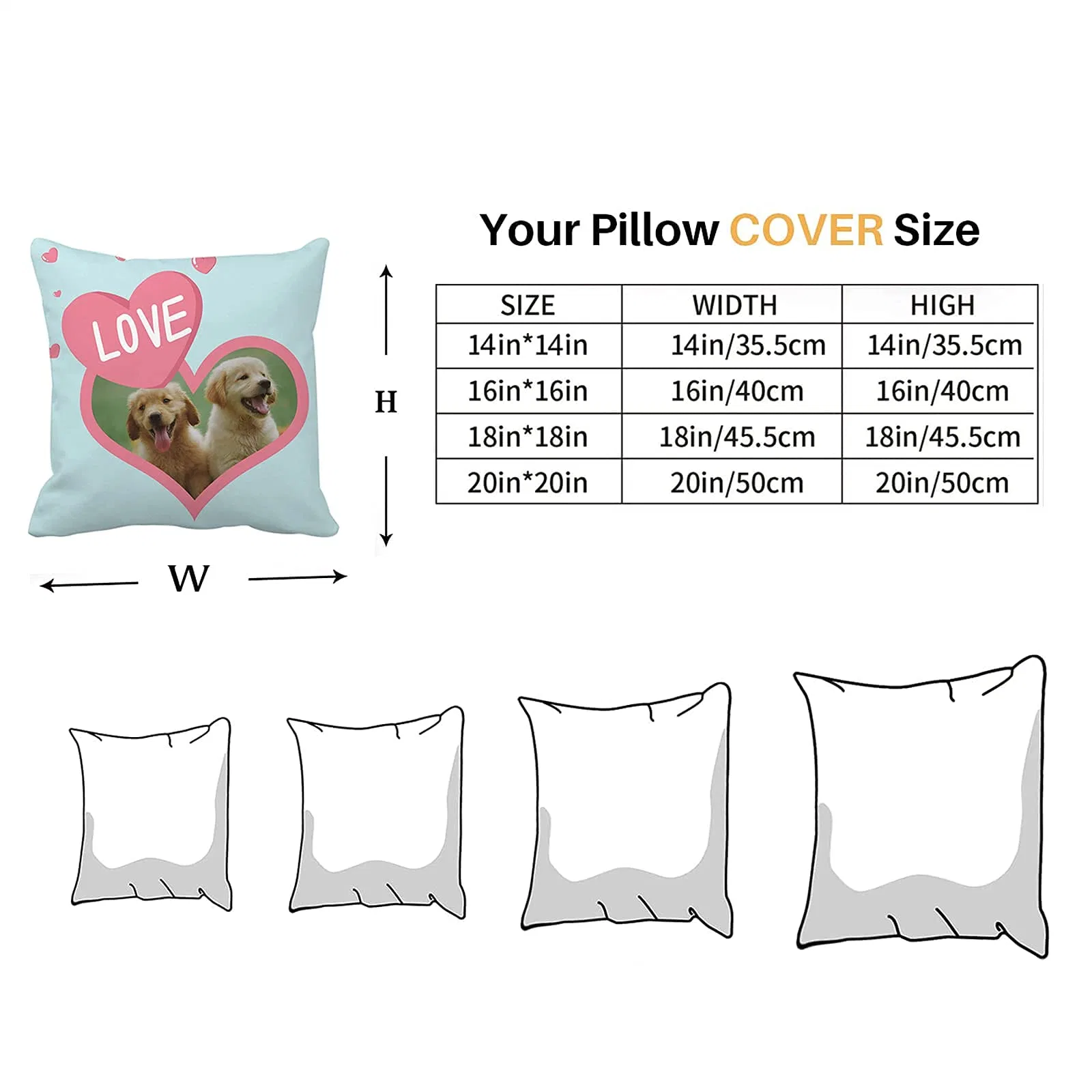 Sublimation Blanks Pillow Case Cover with Logo Satin Pillowcases Custom Pillow Case