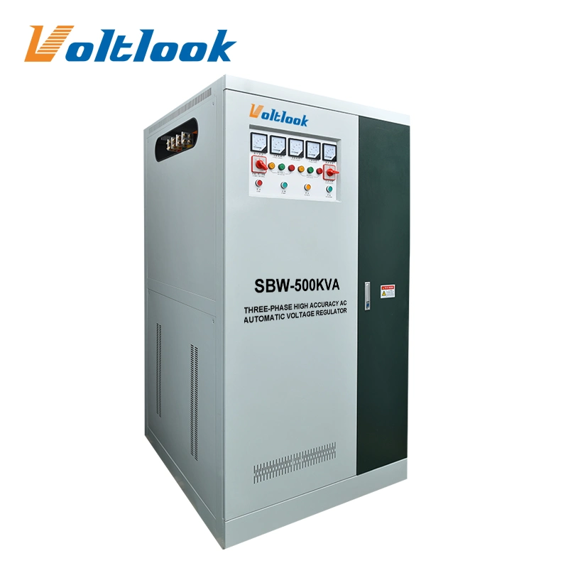 500kVA 520kVA Trifásico LCD inteligente de alta precisión, estabilizador de voltaje automático