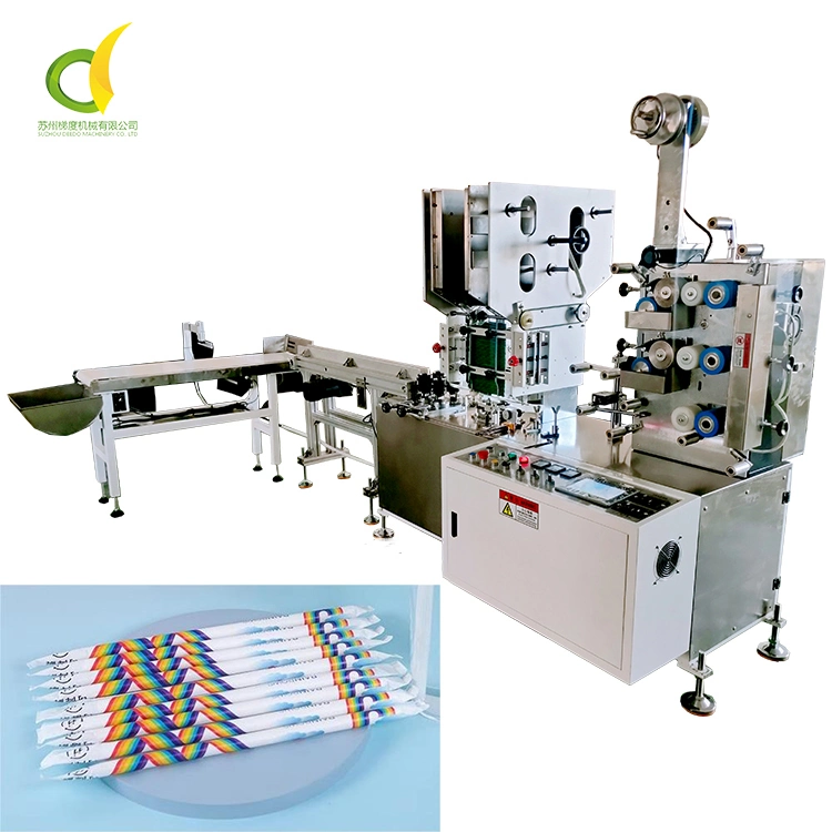 Hot Sale Disposable 3 Side Sealing Plastic Straw Paper Straw Packaging Machine