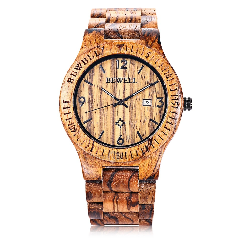 New Design Factory Direkt Liefern Mode Stock Artikel Bewell Luxury Umweltfreundliche Holz Geschenke Herren Armbanduhr