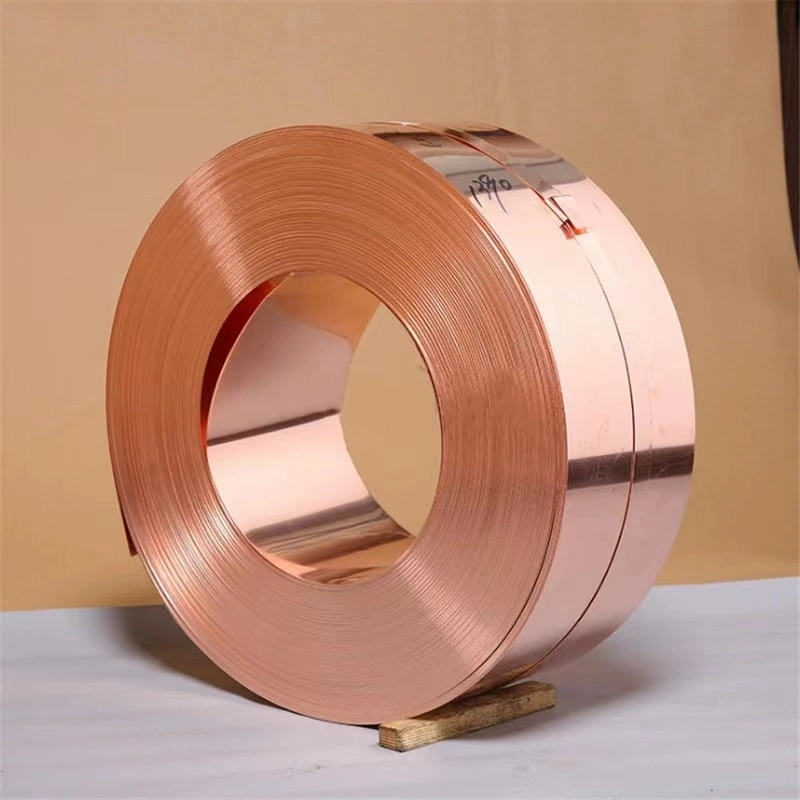 High Precision Tu1 Tu2 Copper Strip with Ultra-Thin Cut Copper Coil C1020 C1100 Oxygen Free Environmental Protection Pure Copper Strip