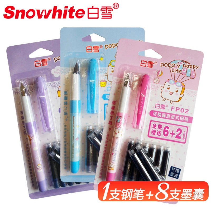Stationery Free Ink System Fountain with Cartridge Durable Nib Smooth Writing Ink Pen