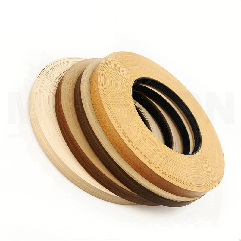 Wood Grain Glossy Plastic PVC Co-Extruded Edge Banding Strip Profile