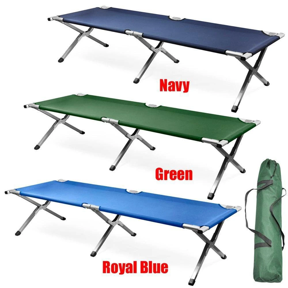 Top Green Backpack Bed Aluminium Folding Camping Bed Outdoor Camping Cama de berço
