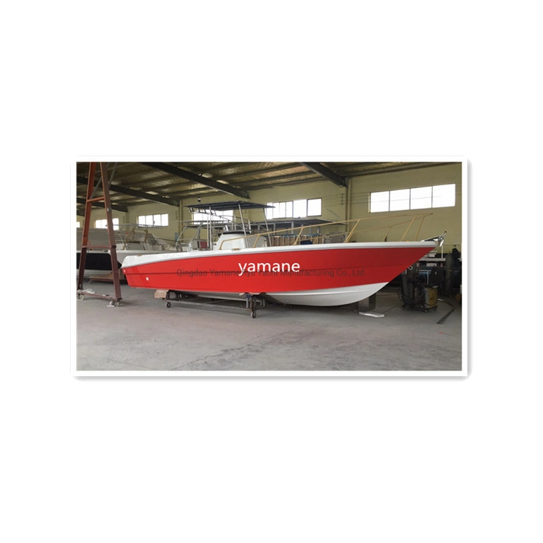 8.5m Red Fiberglass Fishing Boat