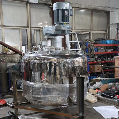 Ezo Stainless Steel Sanitary Grade Vertical Pressure Sterile Vacuum Milk Electric Heating Emulsification Tank