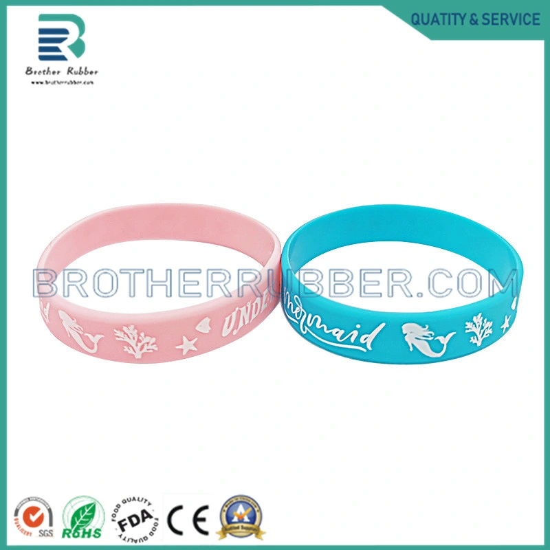 Custom Wrist Band Bracelet Rubber Silicon Wristbands with Message or Logo