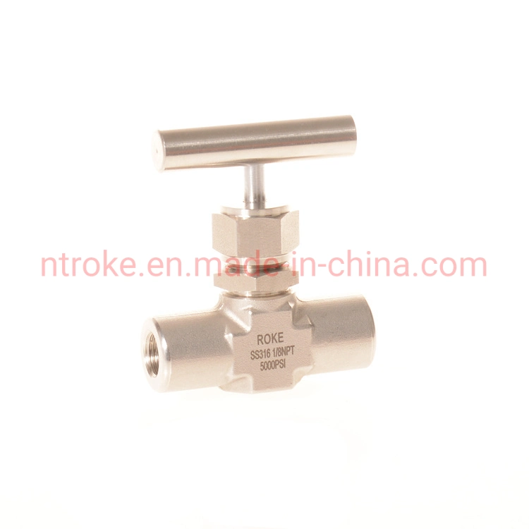 Stainless Steel NPT Female Thread Integral Bonnet Needle Valve 5000psi