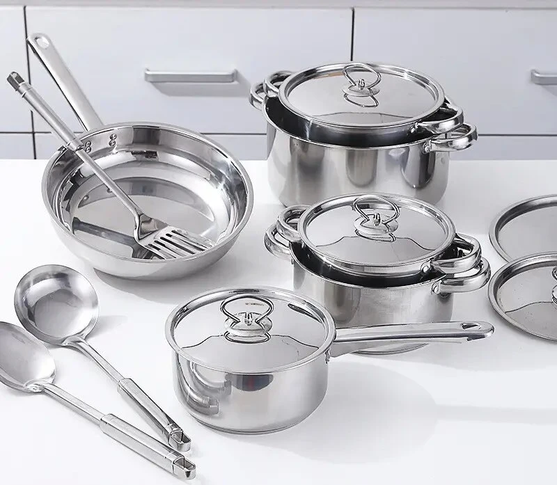 Stainless Steel Durable Non-Stick Kitchen Cooker Set Cooking Kitchen