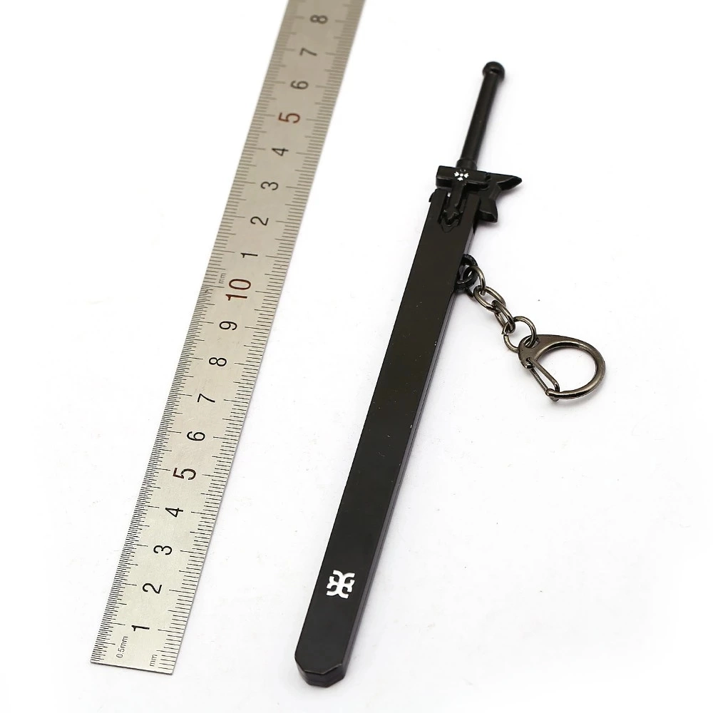 China Wholesale/Supplier Custom Sword Art Online Keychain Black Metal Sword Scabbard Anime Keyring