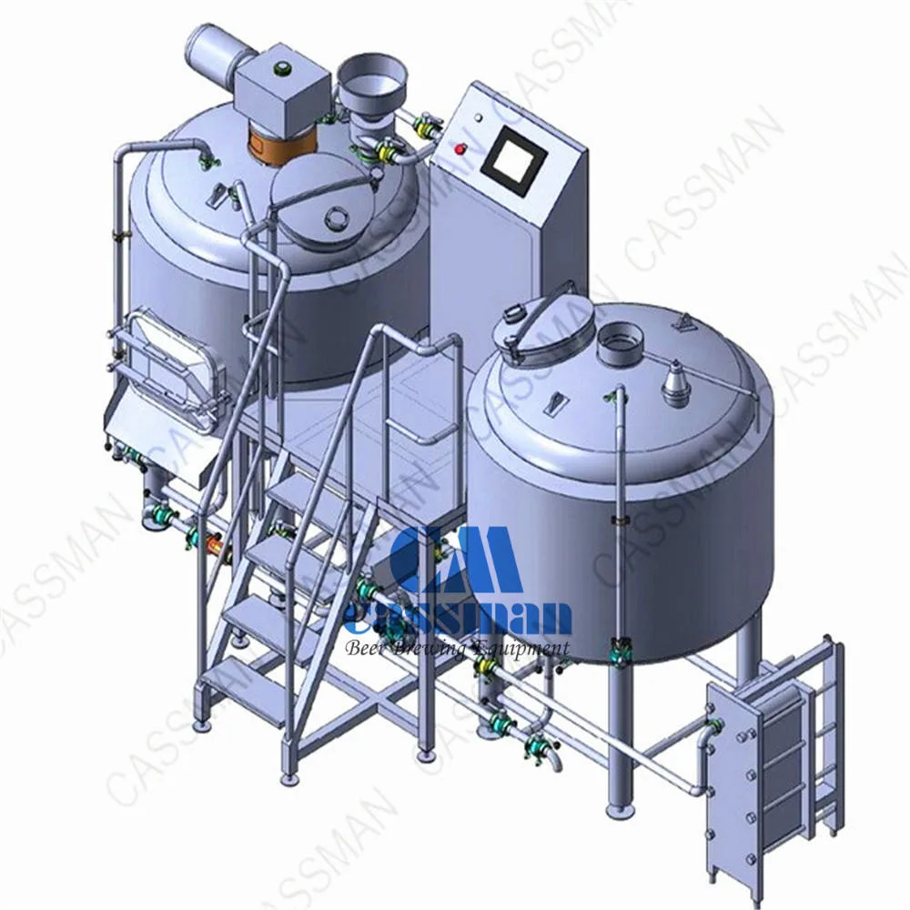 Cassman Steam Heating 3 Vessels SUS304 1000L Brewing Machine