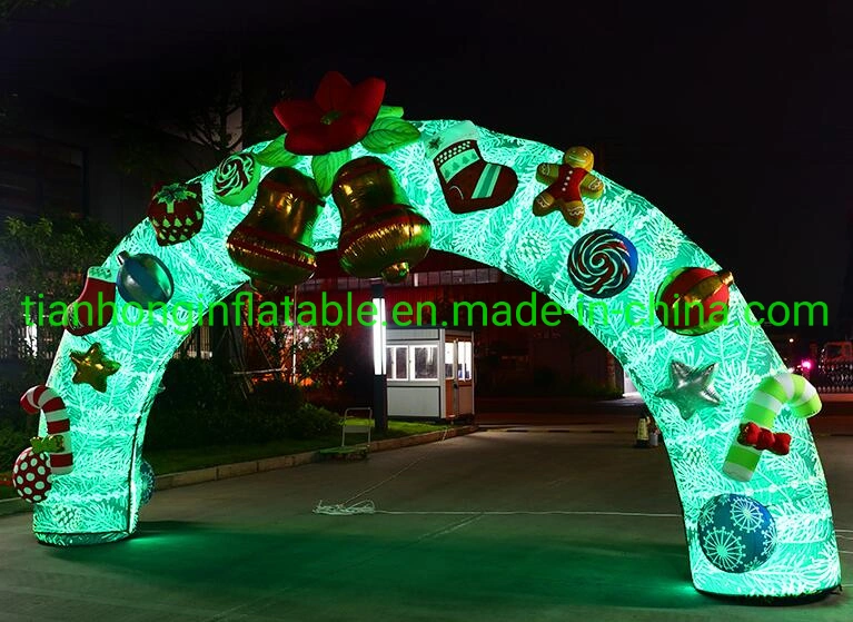 6X3.5mh New Design LED Light Inflatable Arch Inflatable Christmas Decoration Lighting Arch