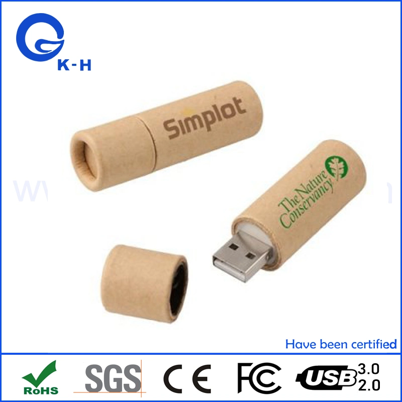 محرك أقراص USB Flash صديق للبيئة مزود بمحرك أقراص سعة 32 جيجابايت مزود بذاكرة سعة 128 جيجابايت