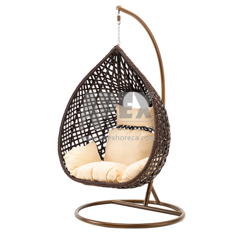 Outdoor Patio Hammock Chair Double Rattan Hanging Egg Shaped Swing Chair