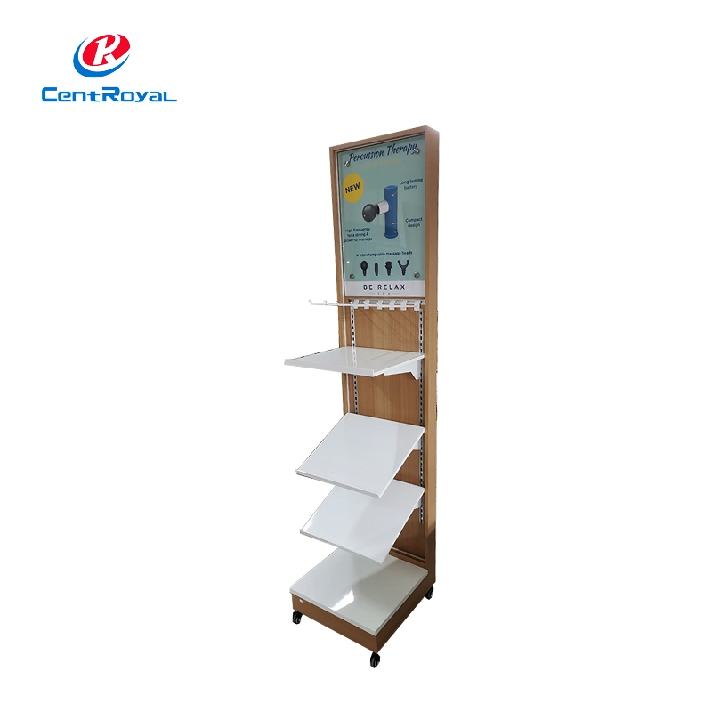 Customized Removable Floor Standing Pillow Display Stand with Lighting Advertising Board