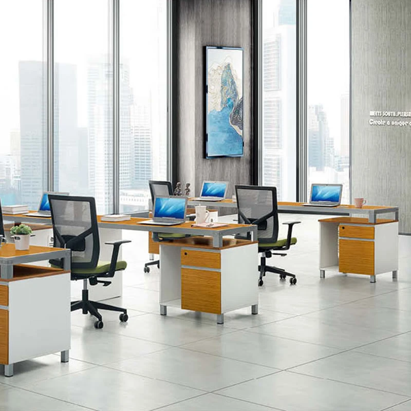 Professional Factory Workstation Desk Office Furniture Shape C