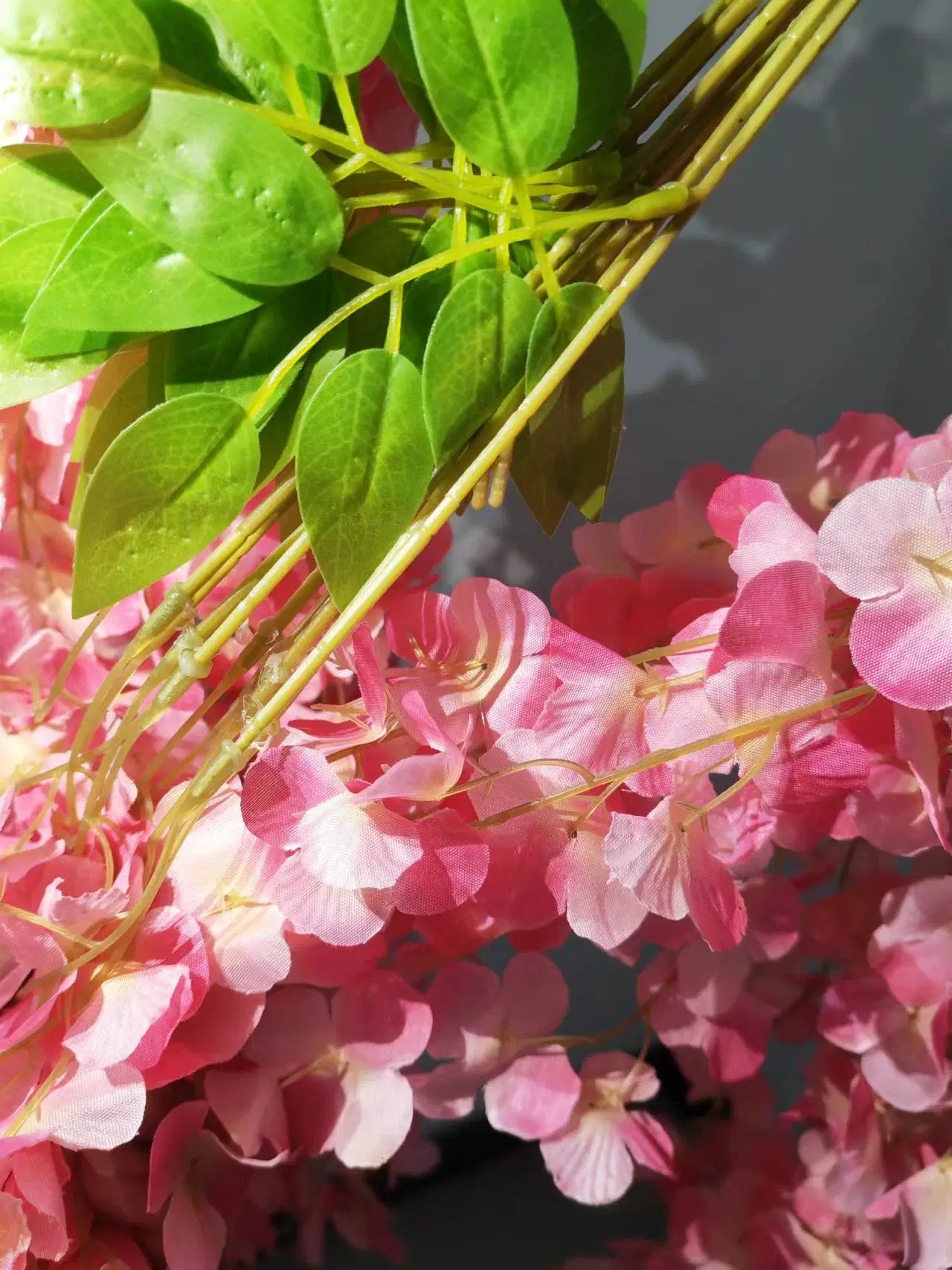 Großhandel/Lieferant Hochzeitsfeier Rosa Wisteria Blumen Künstliche Blumen Dekoration