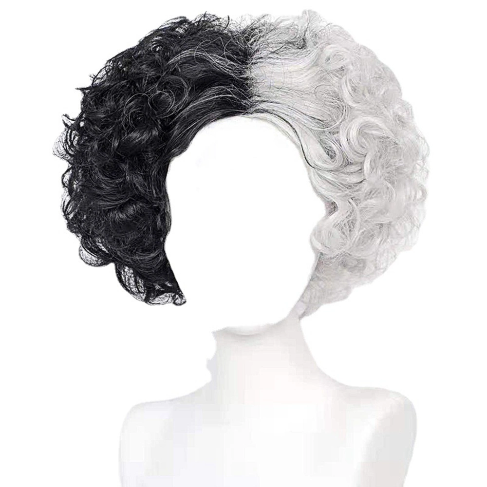 Kbeth Unique Design Black and White Cool Hair Wig for Ladies 2022 Spring Fashion Straight and Wavy Women China Synthetic Wigs with Bangs Wholesale/Supplier