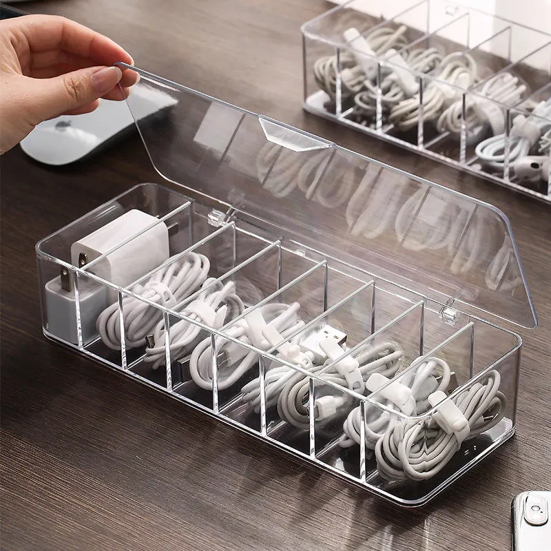 Wholesale/Supplier Transparent Acrylic Multifunctional Storage Holder Box USB Charger Packing