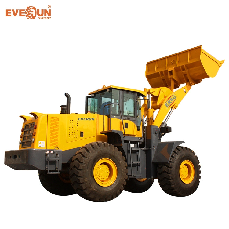 Construction Machinery Everun 4WD Diesel Engine Er60 6.0ton Front End Wheel Loader