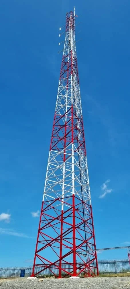 Angular 4G 5g Wireless Telecommunication Cellular Tower with Lighting Rod