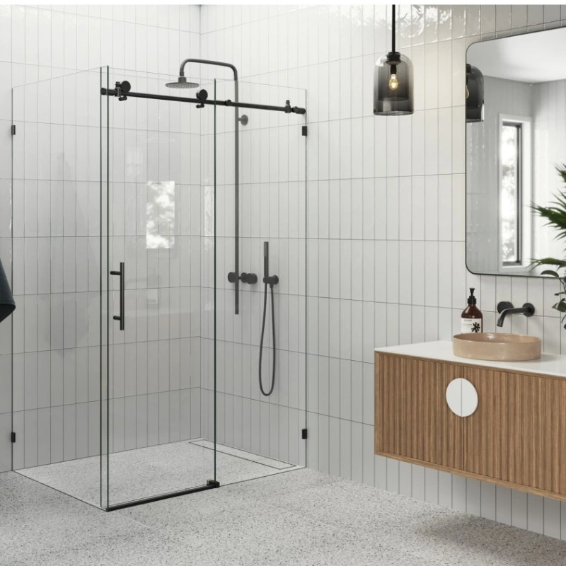 Walk in Frameless Shower Screen 10mm Tempered Glass 900/1000/1100/1200mm