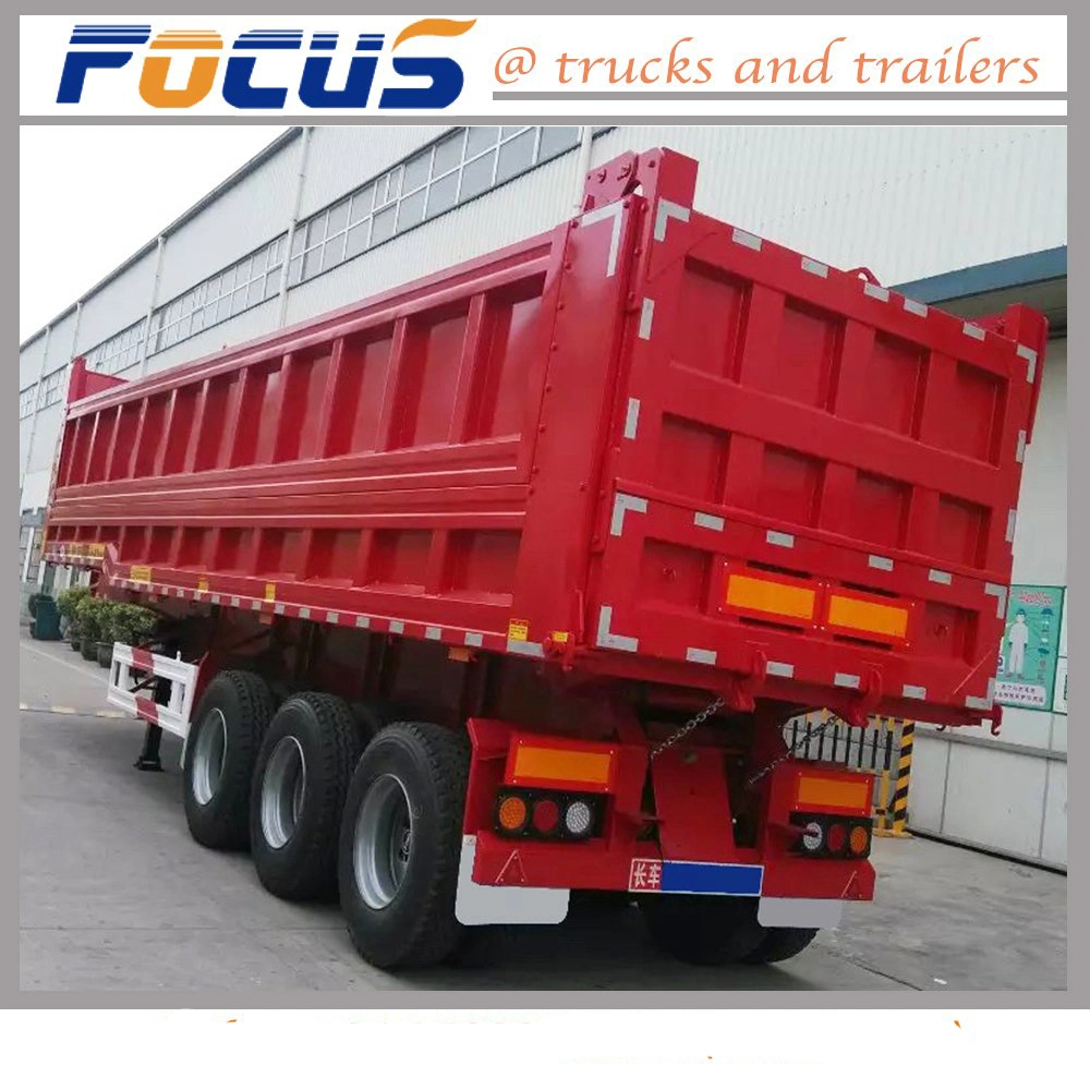 Tri Axle Tipper Dump Box Heavy Truck with Hyva Lifting for Sand Transport