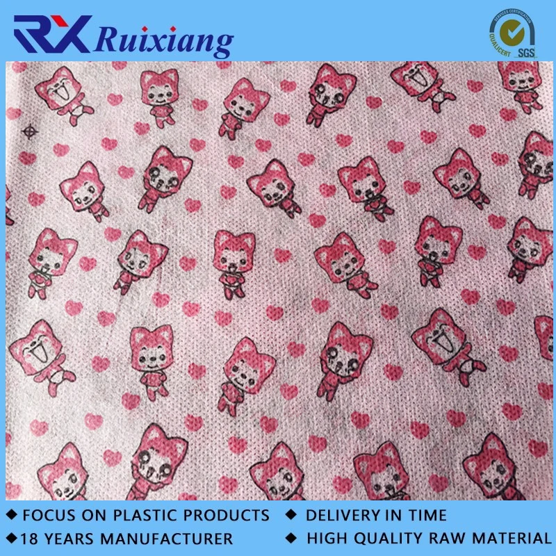 Custom Cartoon Pattern Printed PP Spunbond Non Woven Fabric Kids Face Mask Fabric Made in China