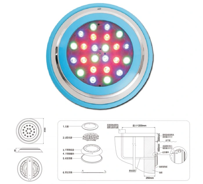 Schwimmbad Licht PC-Oberfläche Abdeckung Schwimmbad Unterwasser Licht