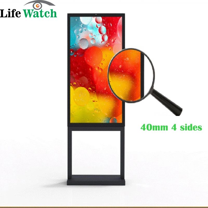 43-Inch IP66 Water-Proof Ik10 92mm Thickness 2500 Nit Brightness Android Windows System Free Standing LCD Digital Signage Kiosk Display Screen